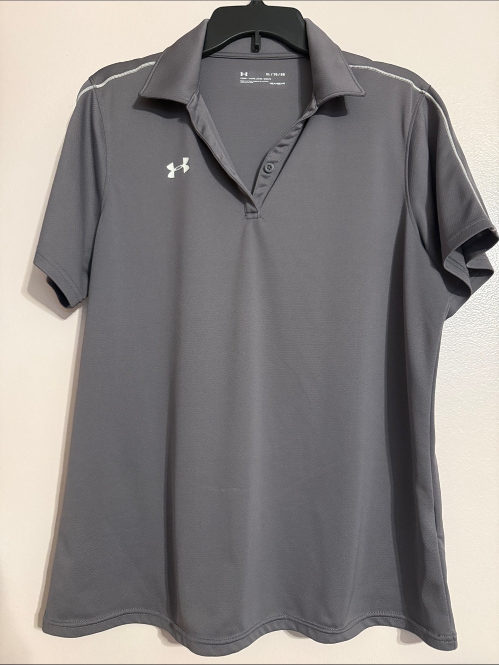 Under Armour Woman’s Charcoal Grey Short-Sleeve Polo